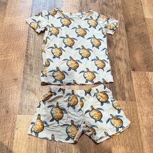 Kids Turtle Print Pajama Set-size 18-24 months
